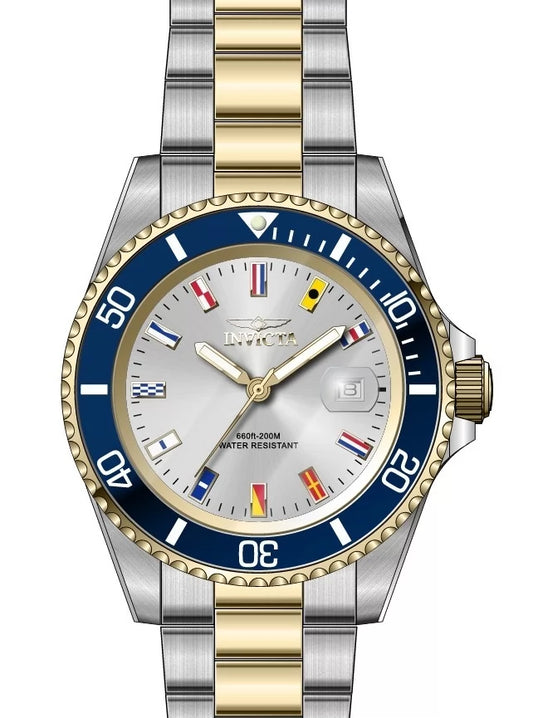 Invicta Men's Pro Diver  Quartz 3 Hand Silver Dial Watch