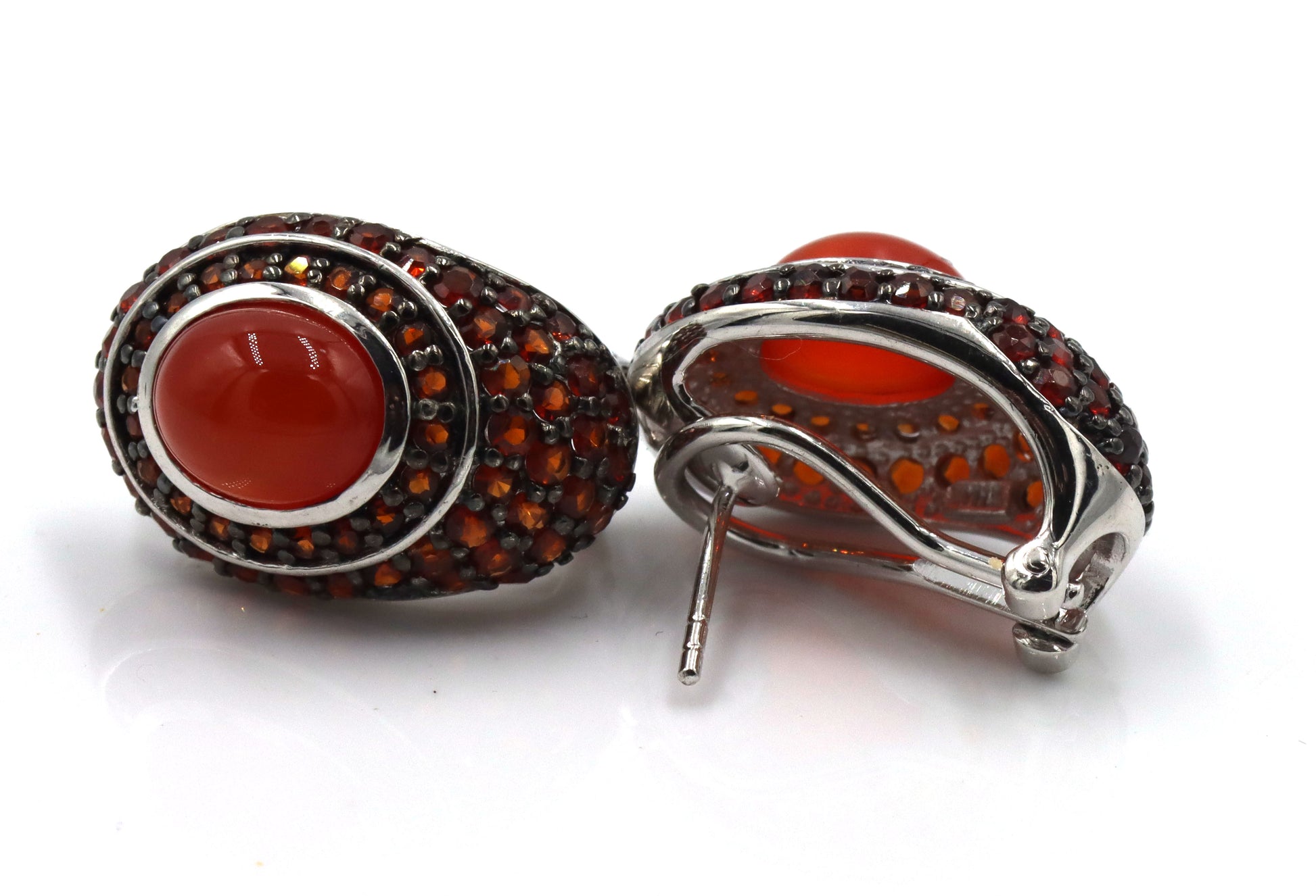 925 Sterling silver Carnelian earrings