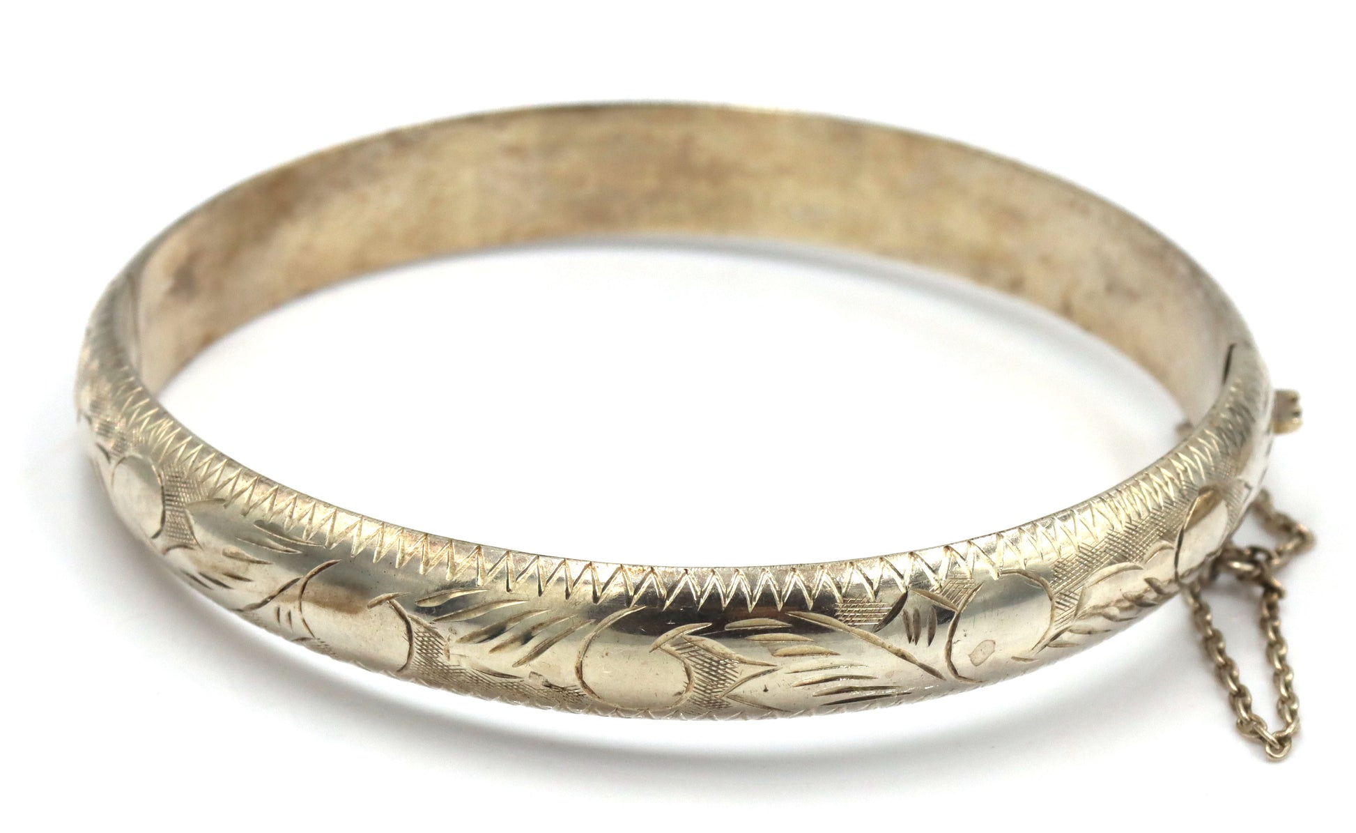 Vintage 925 sterling silver group lot of engraved bangles