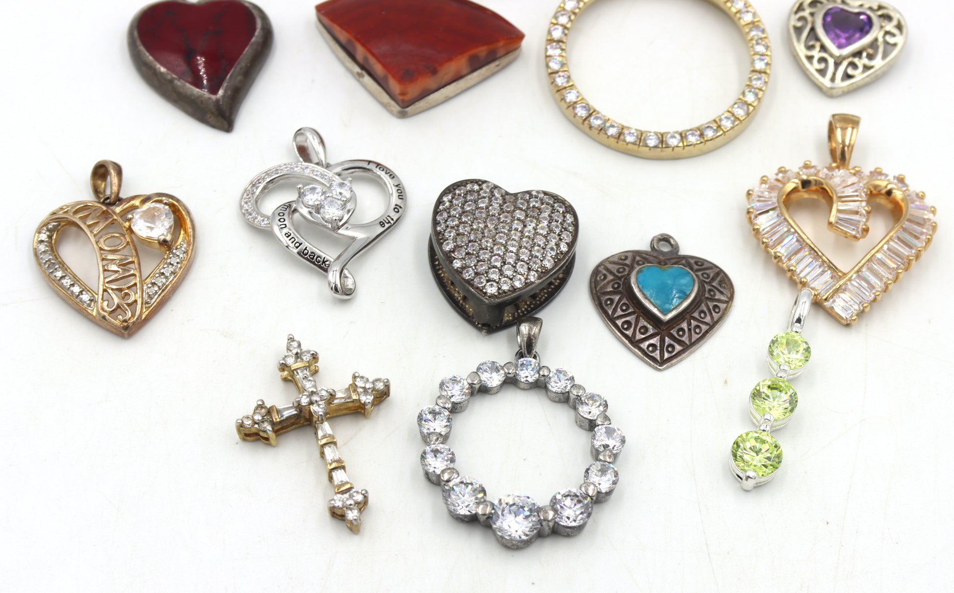 Group lot of Vintage 925 sterling silver pendants