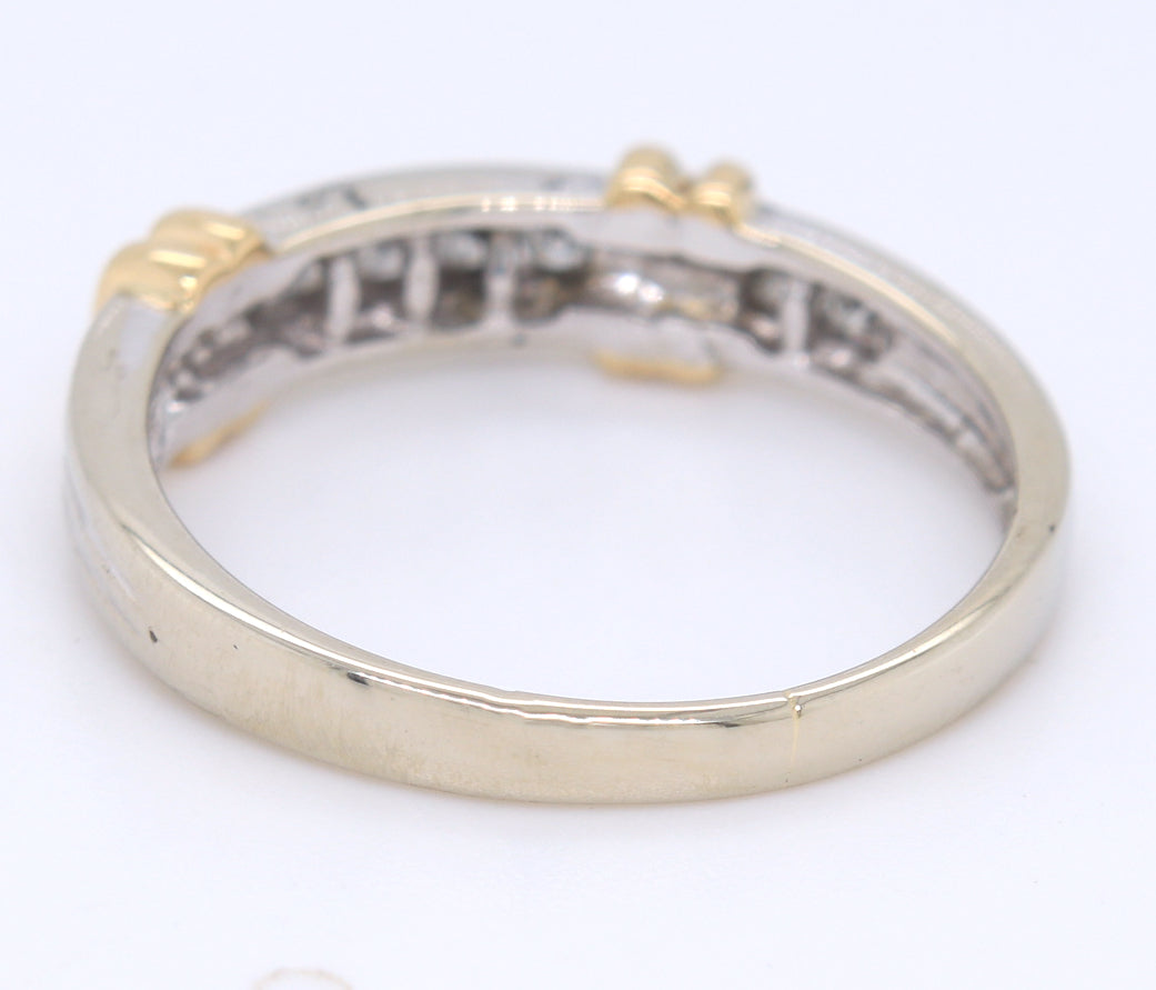 10kt 2 tone diamond band
