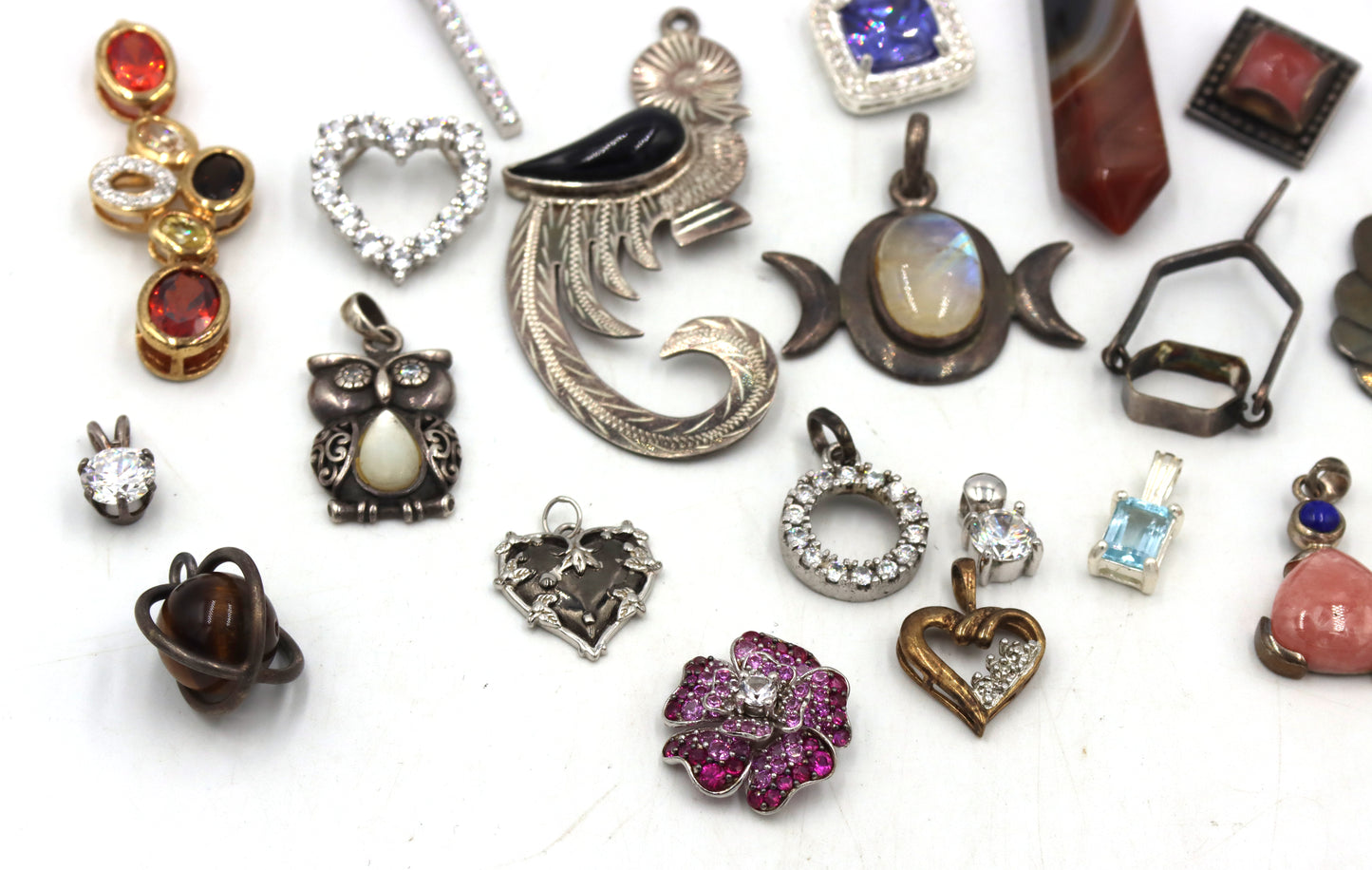 Group lot of Vintage 925 sterling silver pendants