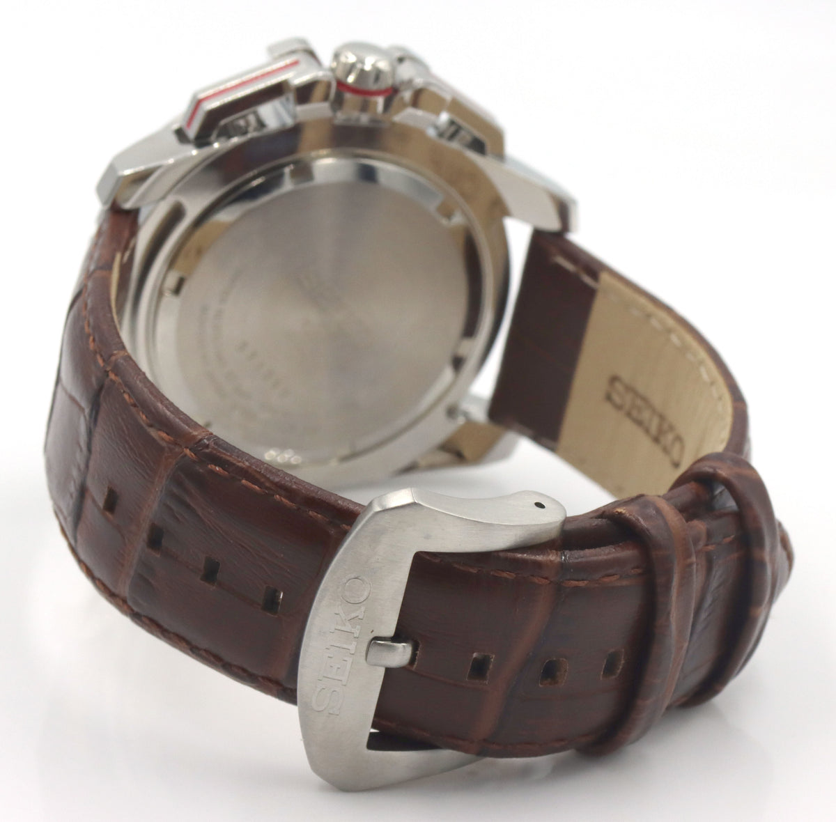 Seiko sportura chronograph stainless steel watch