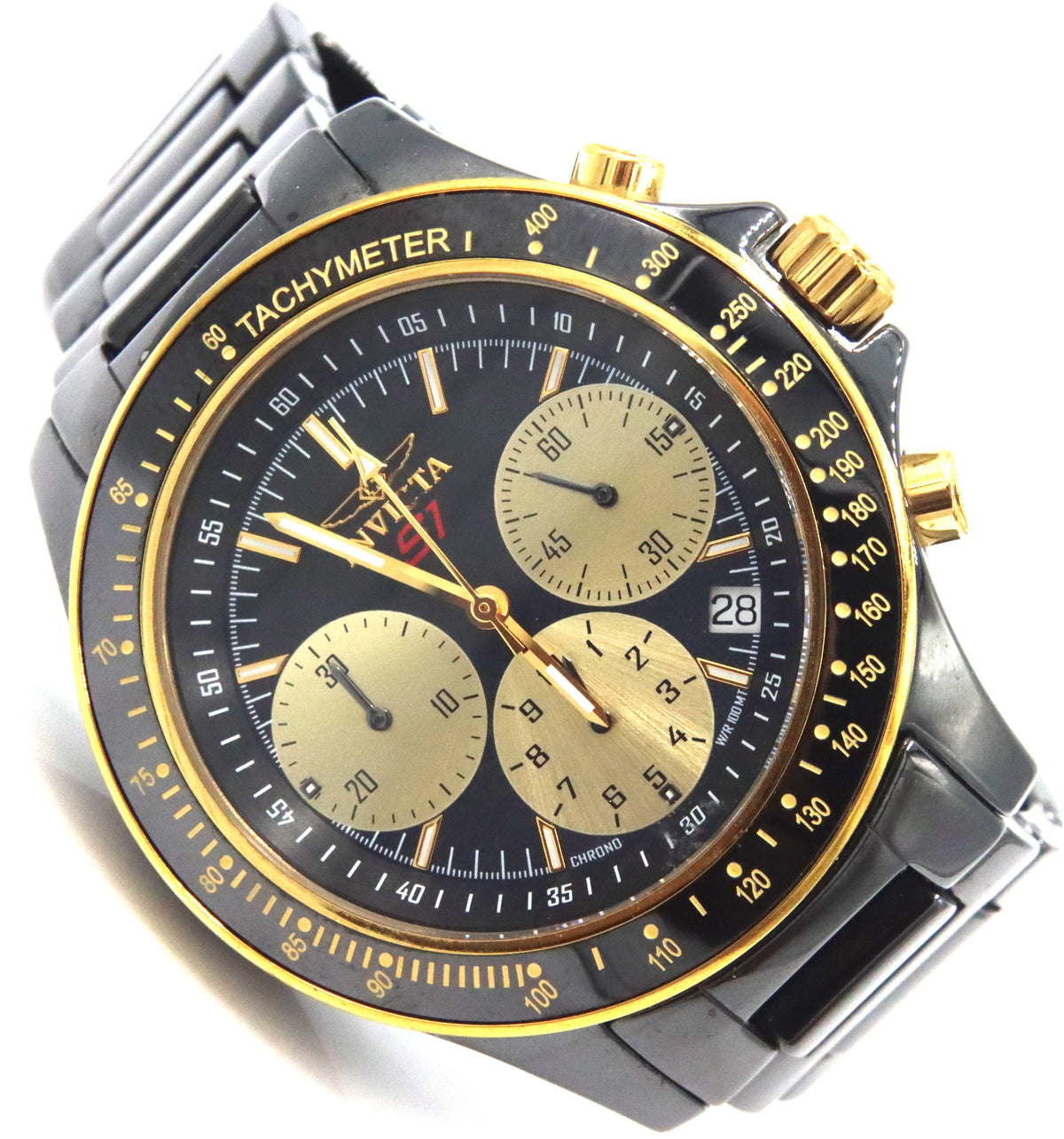 Invicta S1 Rally chronograph black dial watch