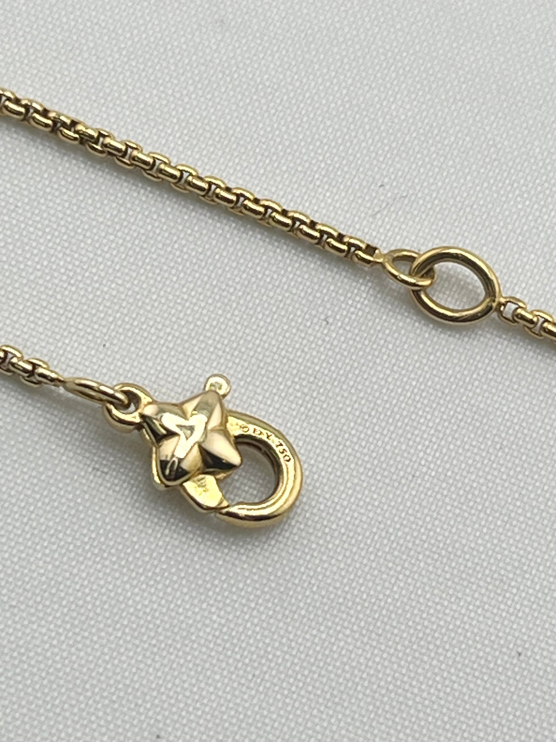 David Yurman 18KT Yellow Gold Curved Bar Necklace