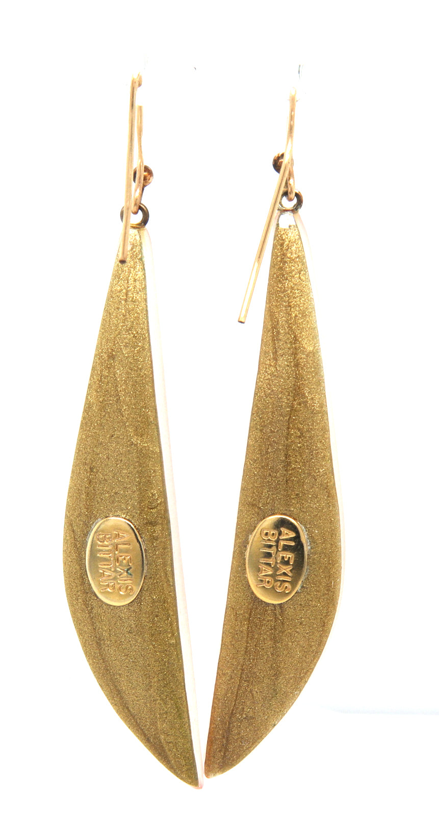 Alexis Bittar Lucite peach pink drop earrings