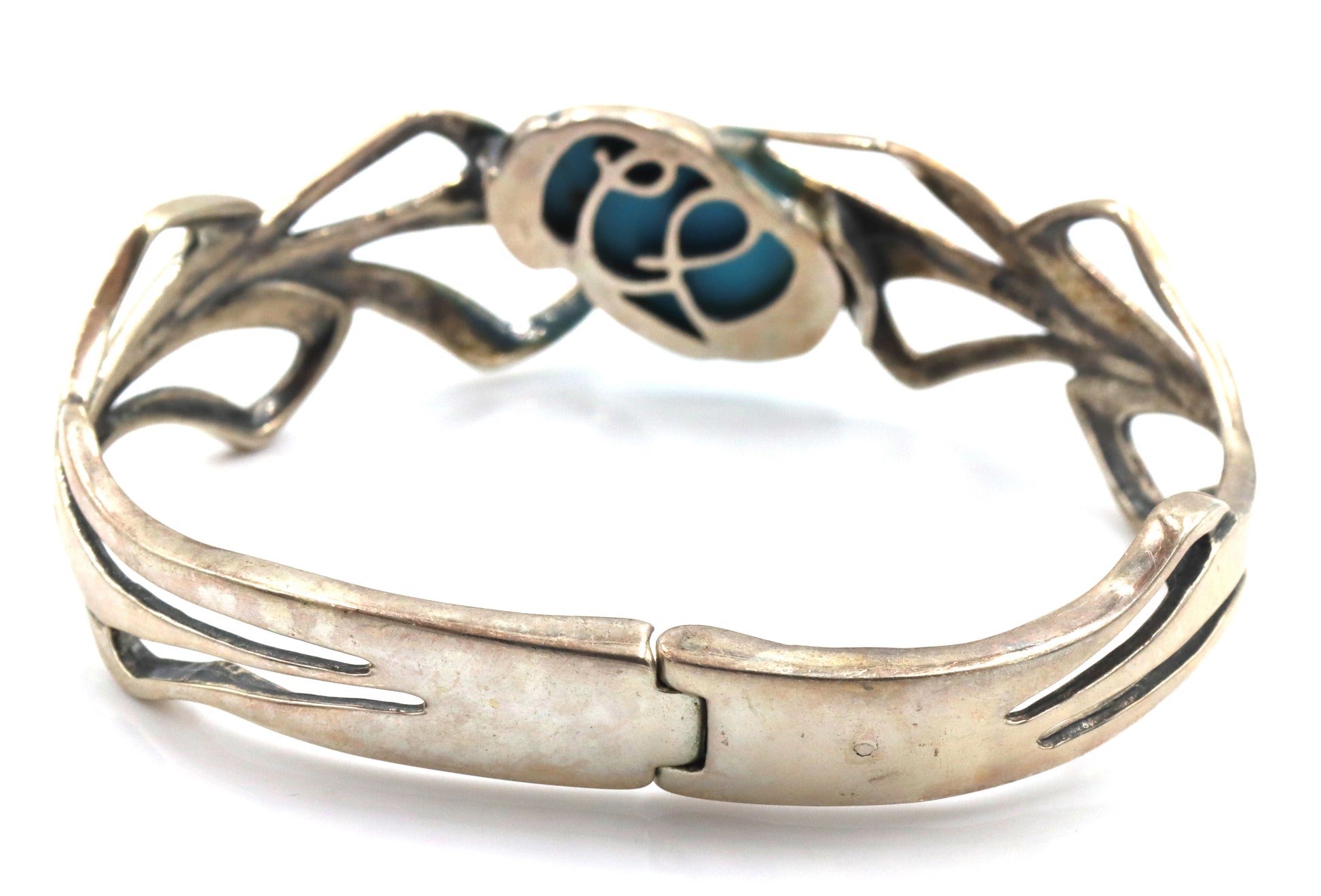 Vintage 925 sterling silver turquoise bangle