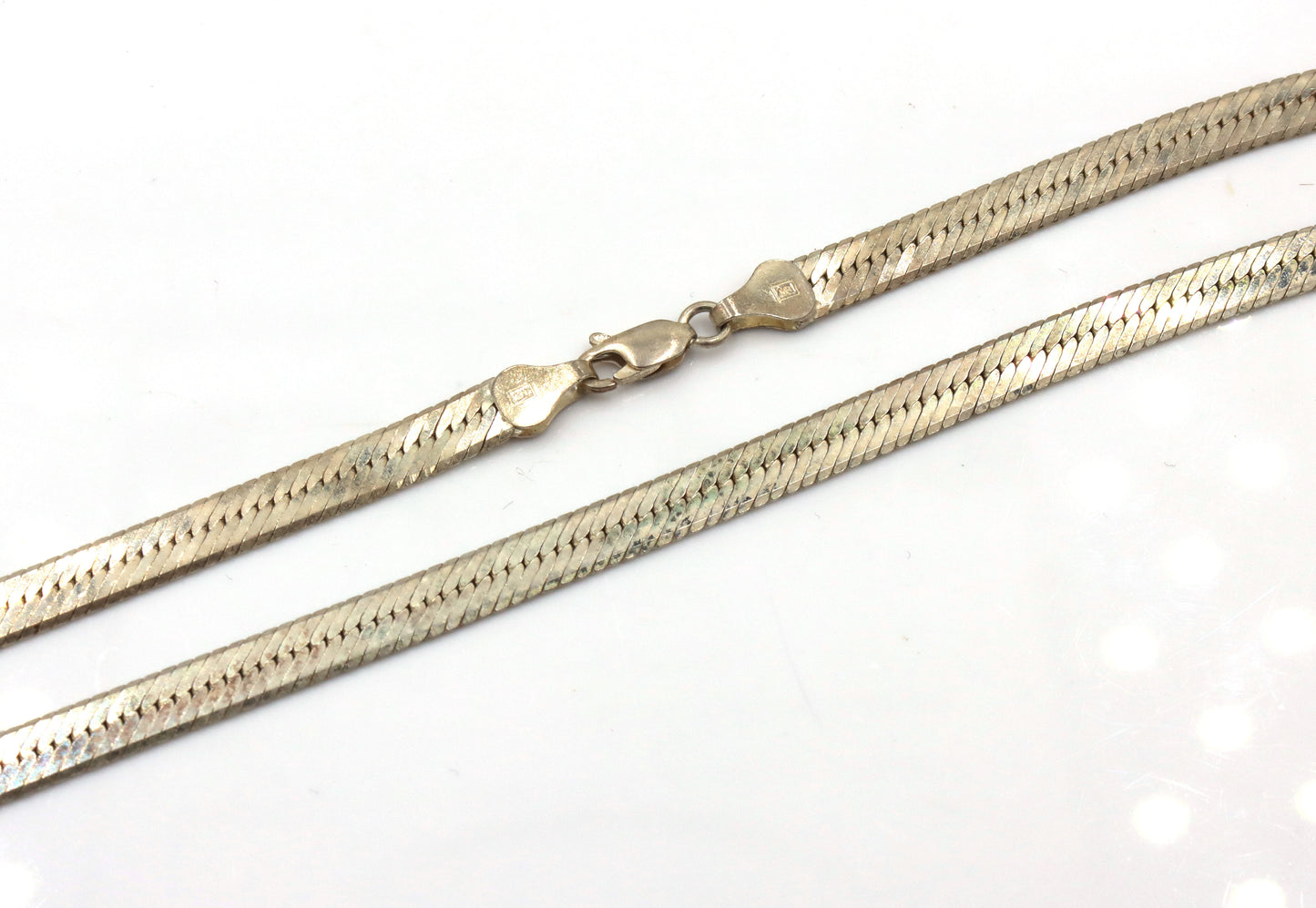 Group lot of 2 vintage 925 sterling silver chains