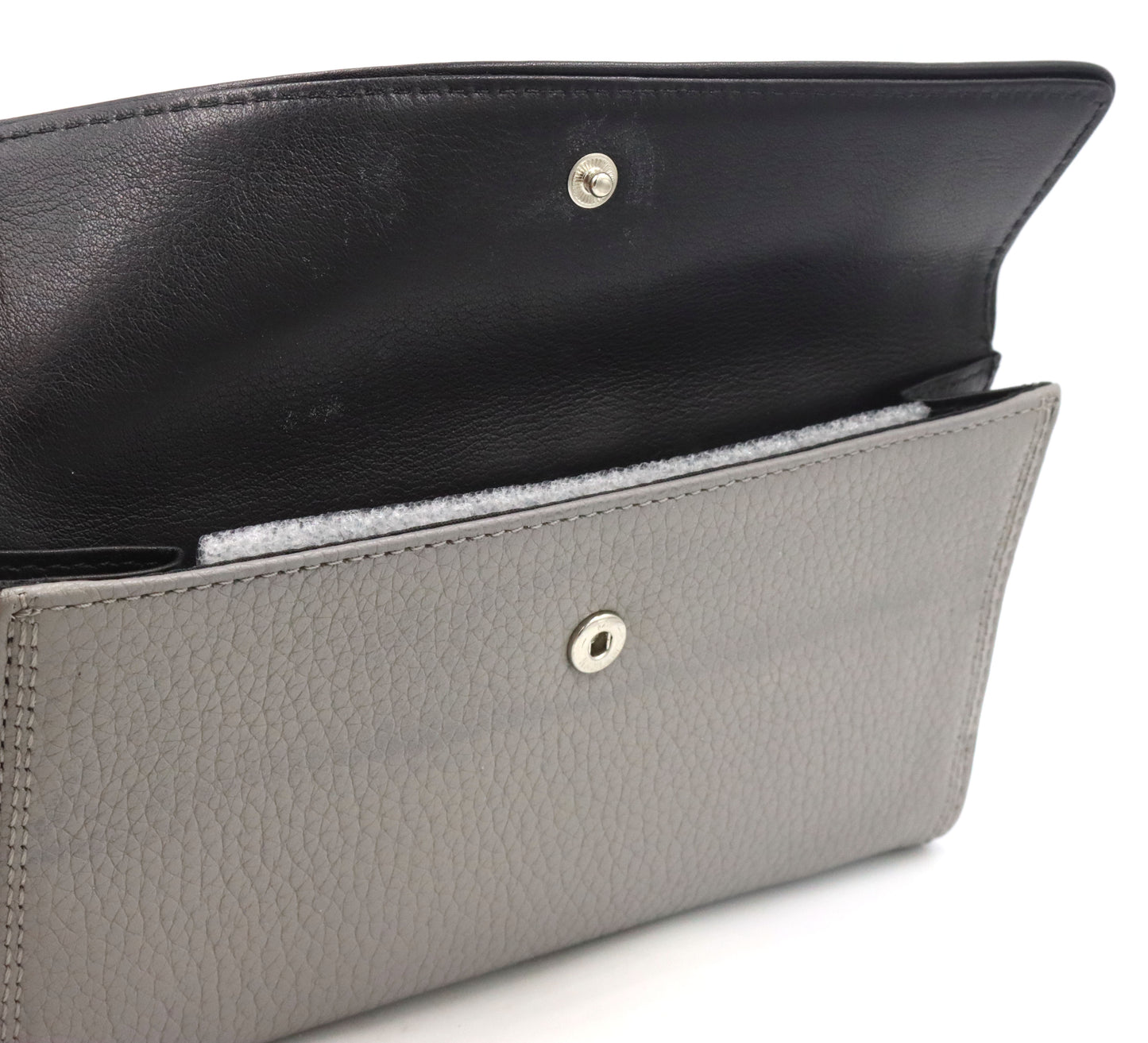 Micheal Kors two tone black and grey leather Harness wallet