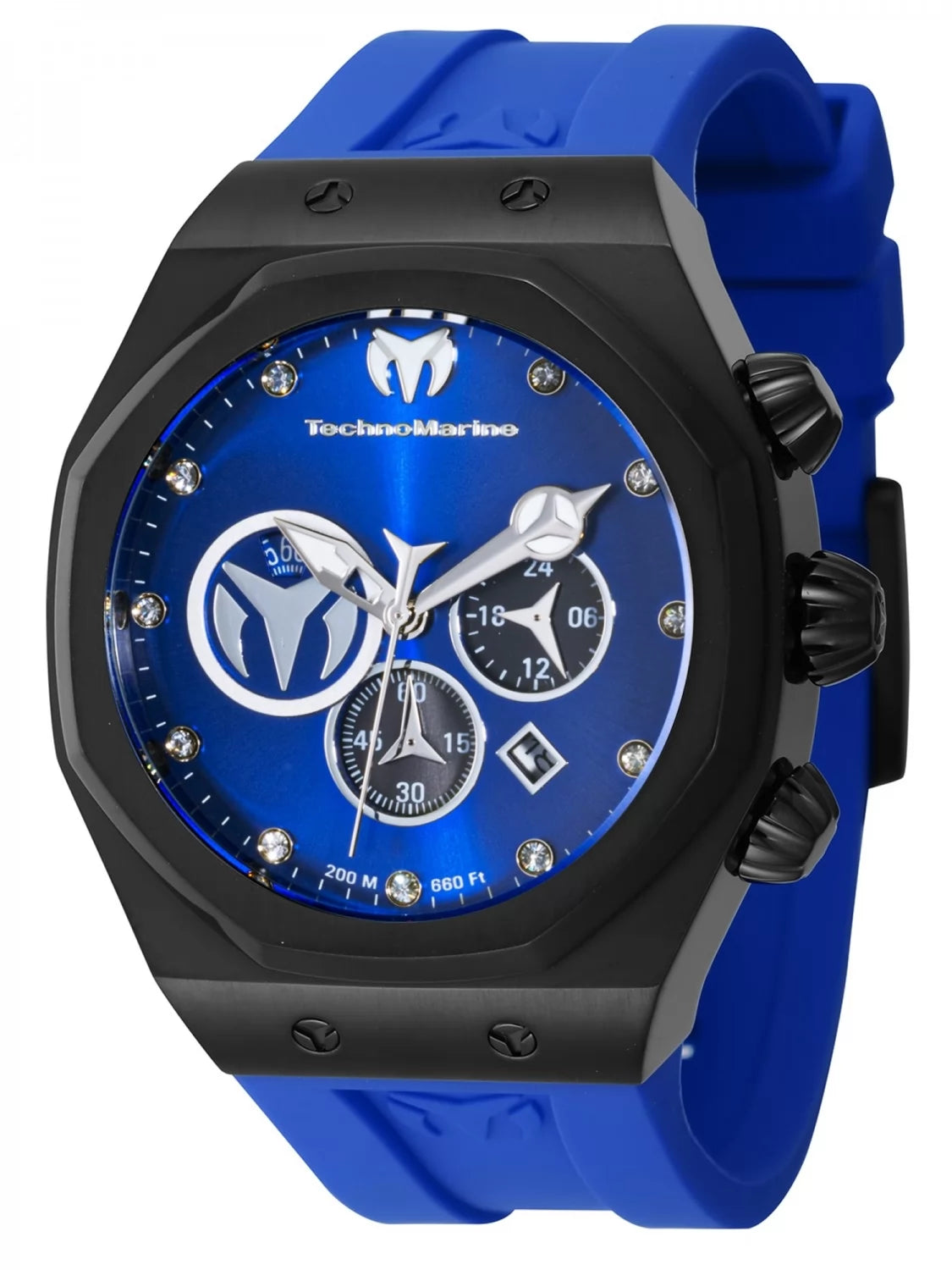 Technomarine Men's Reef Quartz Chronograph Black, Blue, Silver Dial Watch