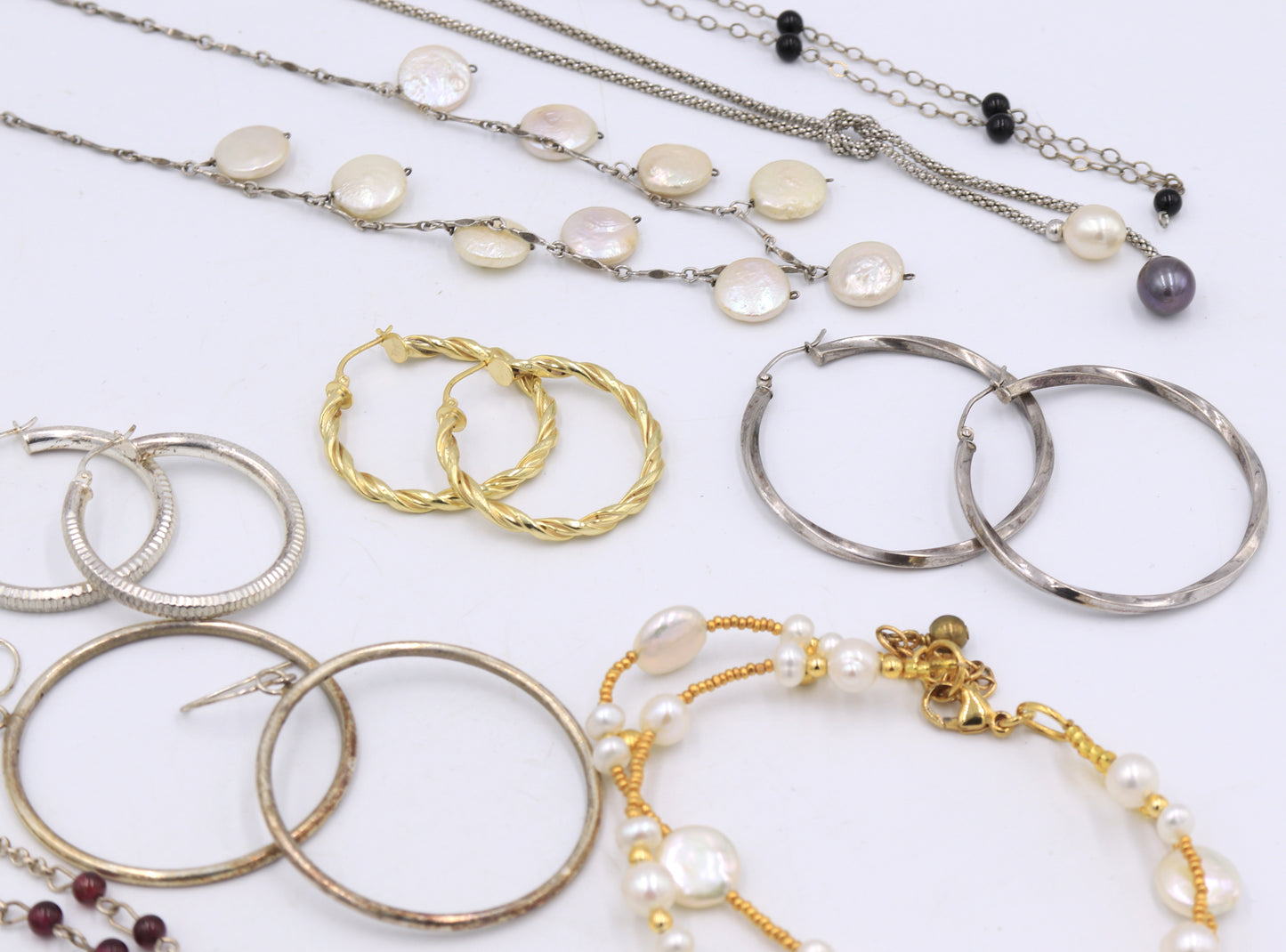 Group lot of vintage 925 sterling silver jewelry