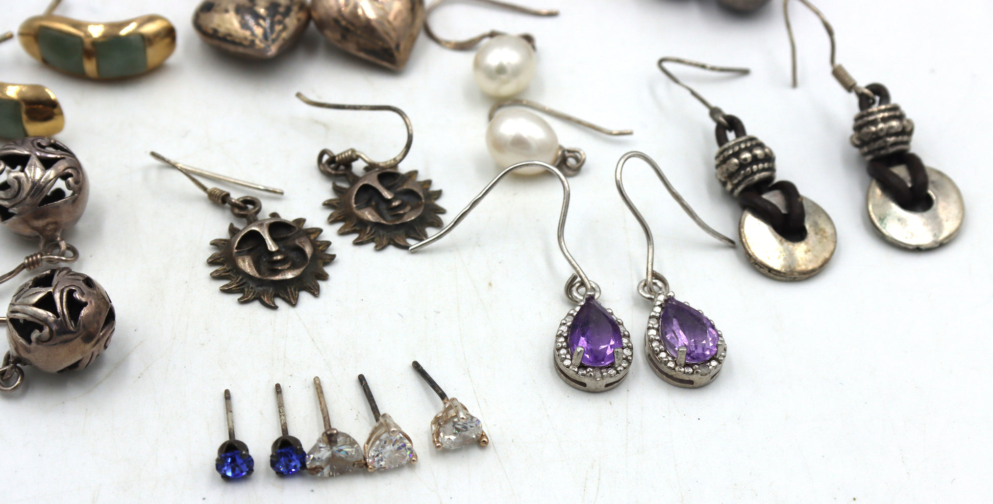 Group lot of Vintage 925 sterling silver earrings