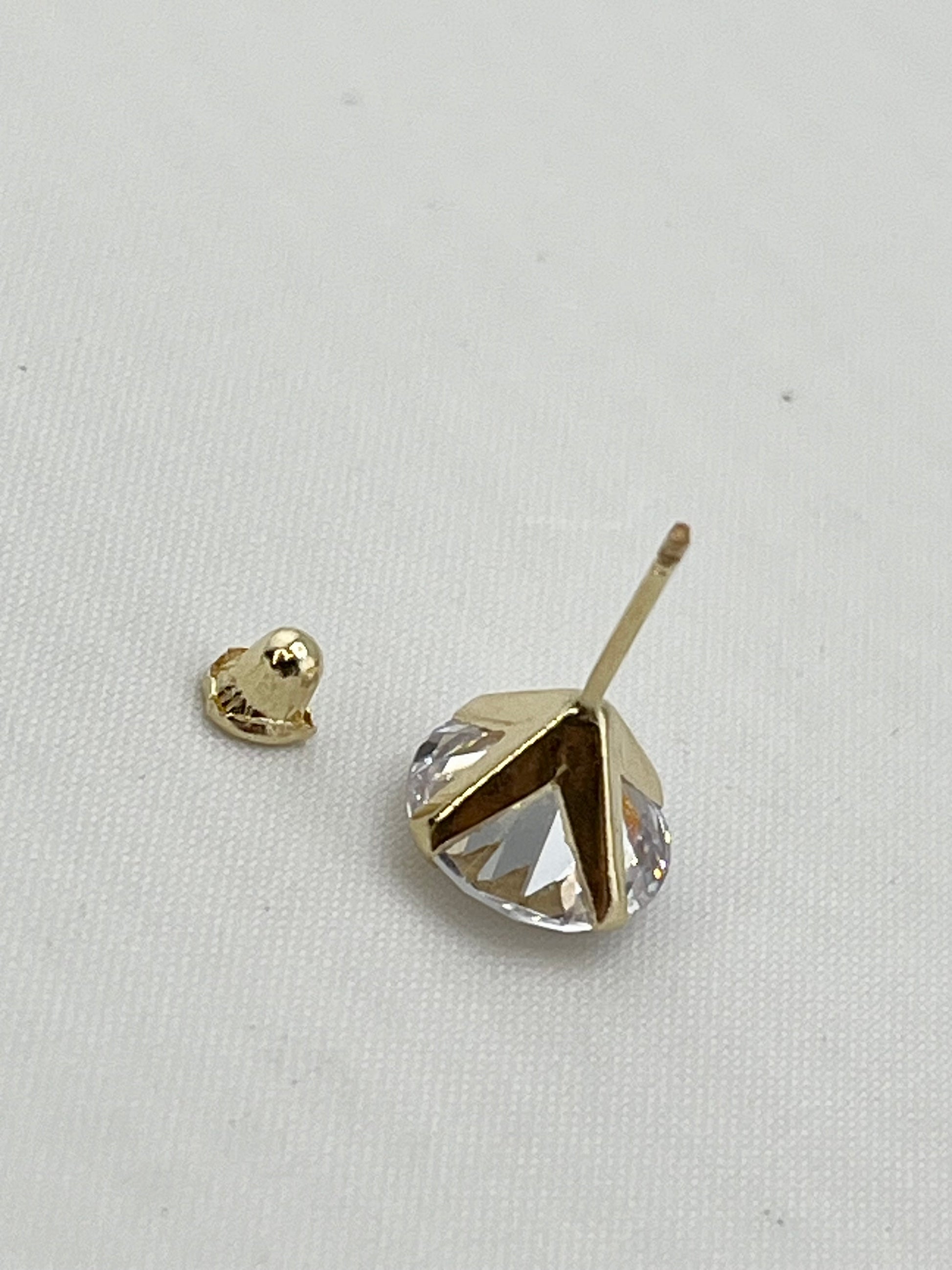 14KT White Gold Two Carat CZ Stud Earrings