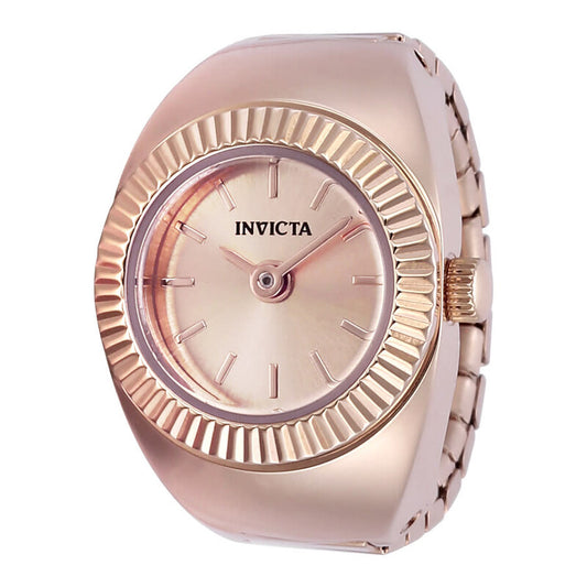 Invicta Mini Womens Rose Gold Tone Stainless Steel Quartz Dress Watch