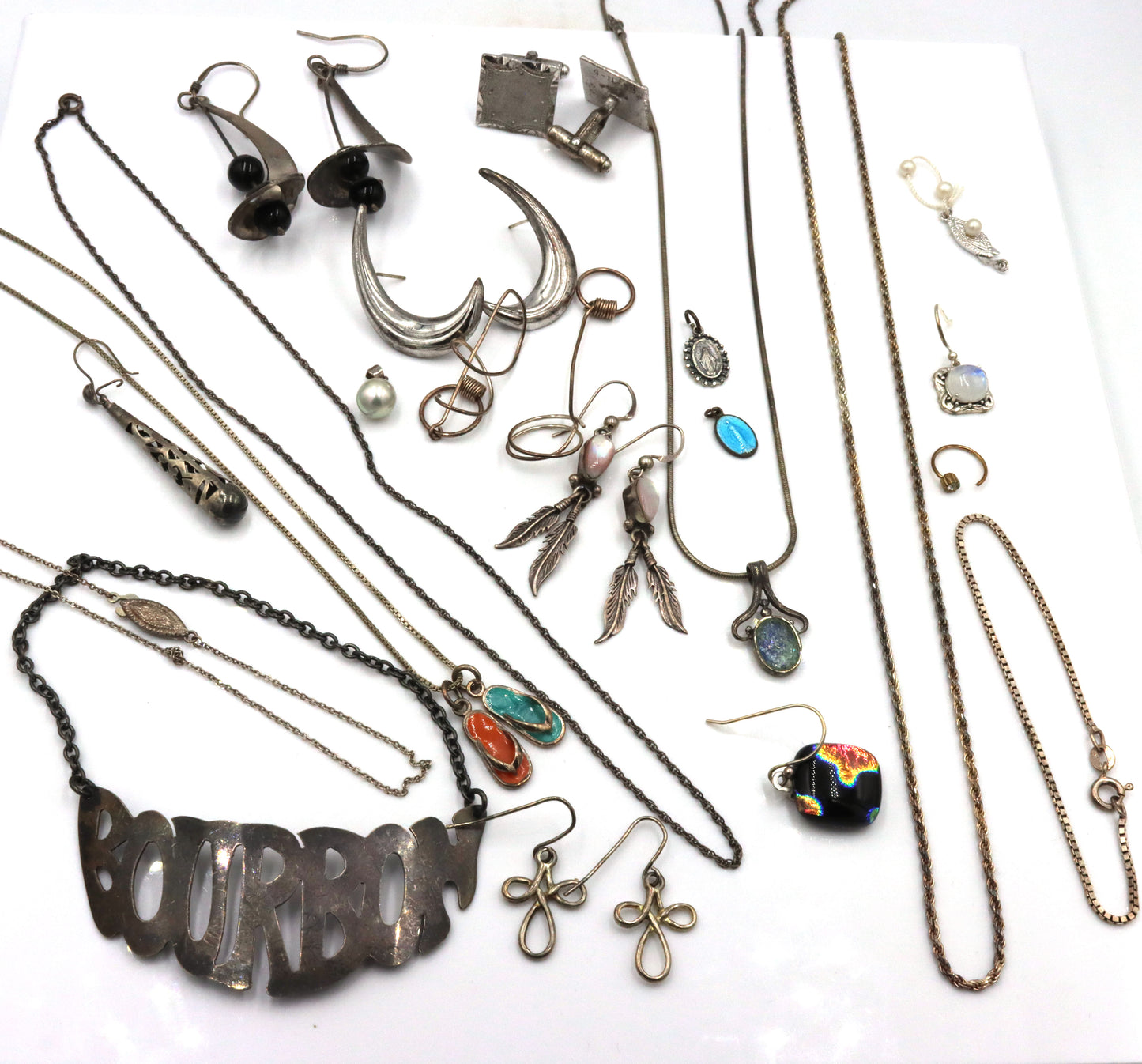 Big group lot of vintage 925 sterling silver mixed jewelry