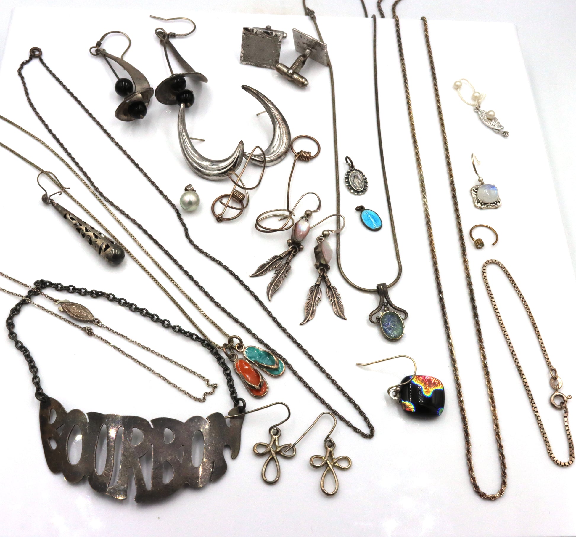 Big group lot of vintage 925 sterling silver mixed jewelry