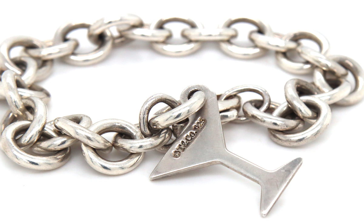 Tiffany & Co Martini glass charm bracelet