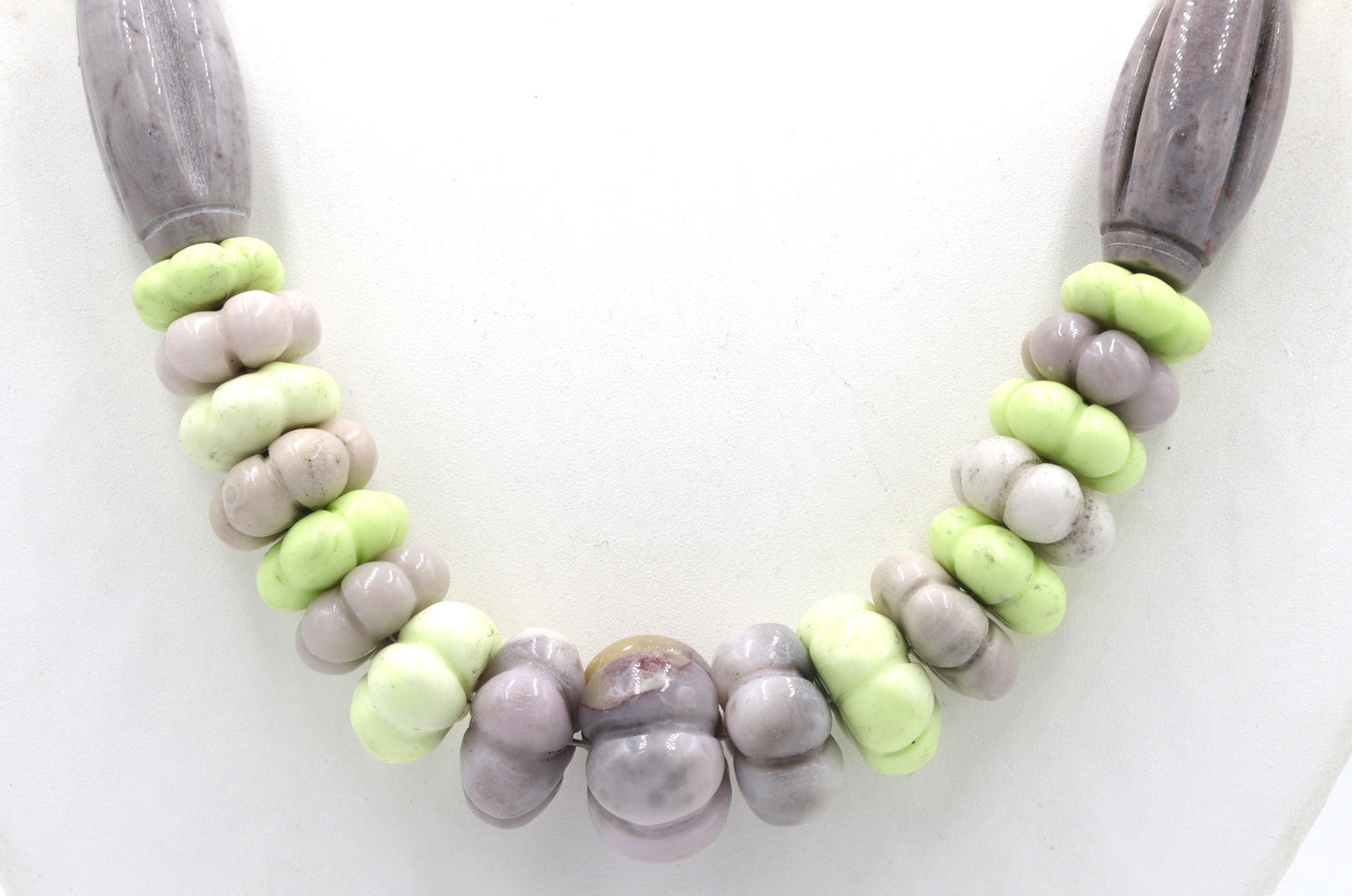 Gemstone necklace with sterling silver clasp