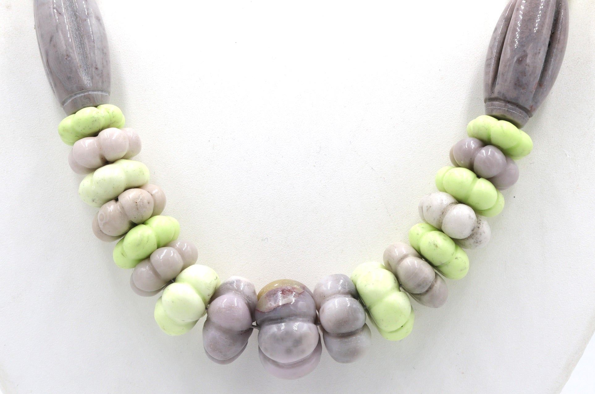 Gemstone necklace with sterling silver clasp