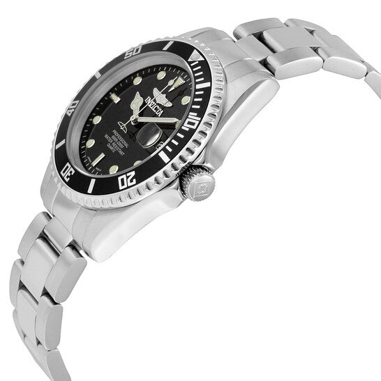 Invicta Pro Diver Black Dial Men's Stainless Steel Watch