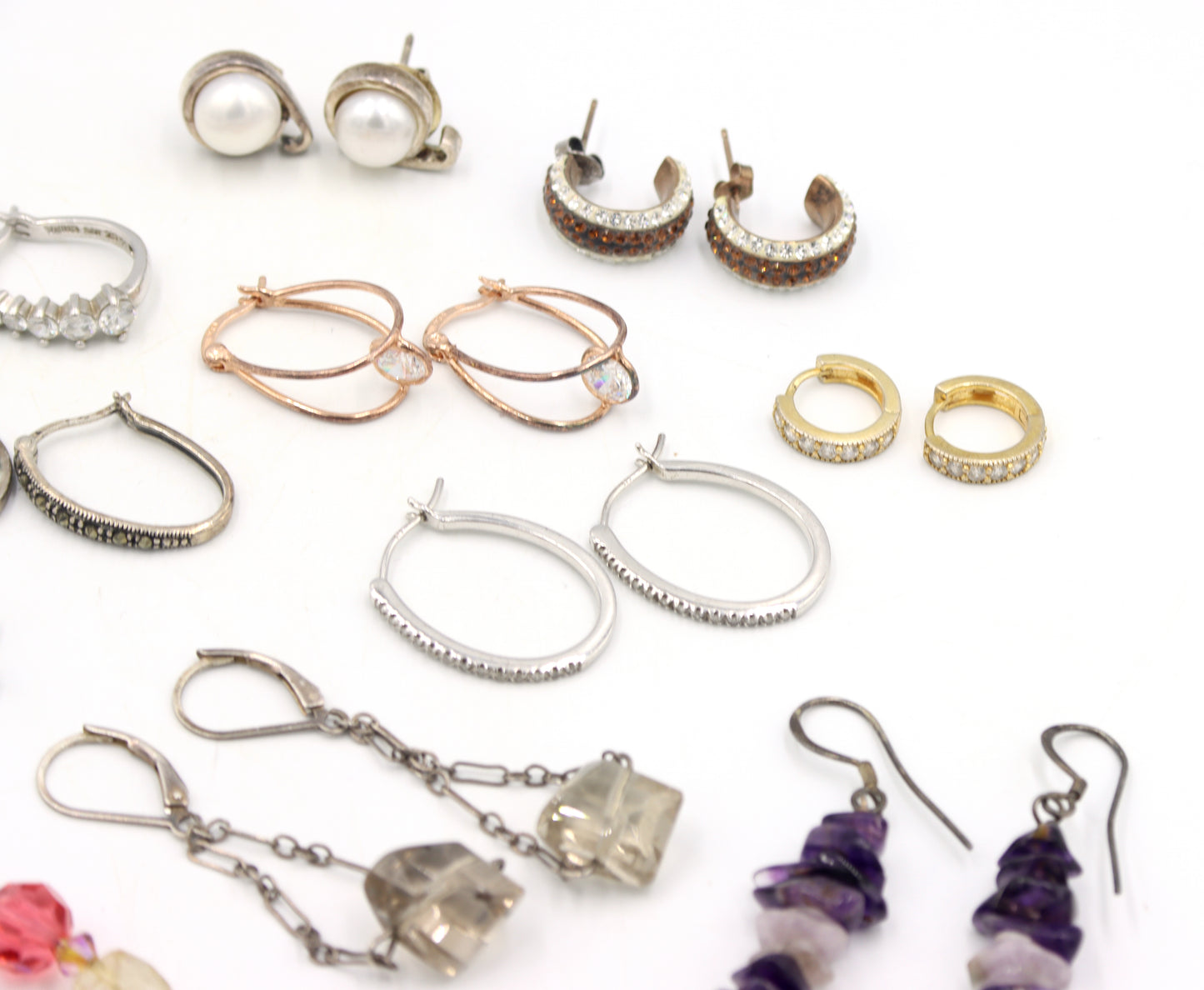 Group lot of Vintage 925 sterling silver earrings