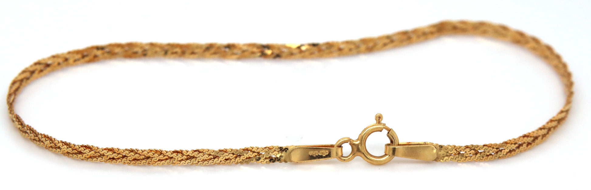 Italian 14kt yellow gold braided bracelet