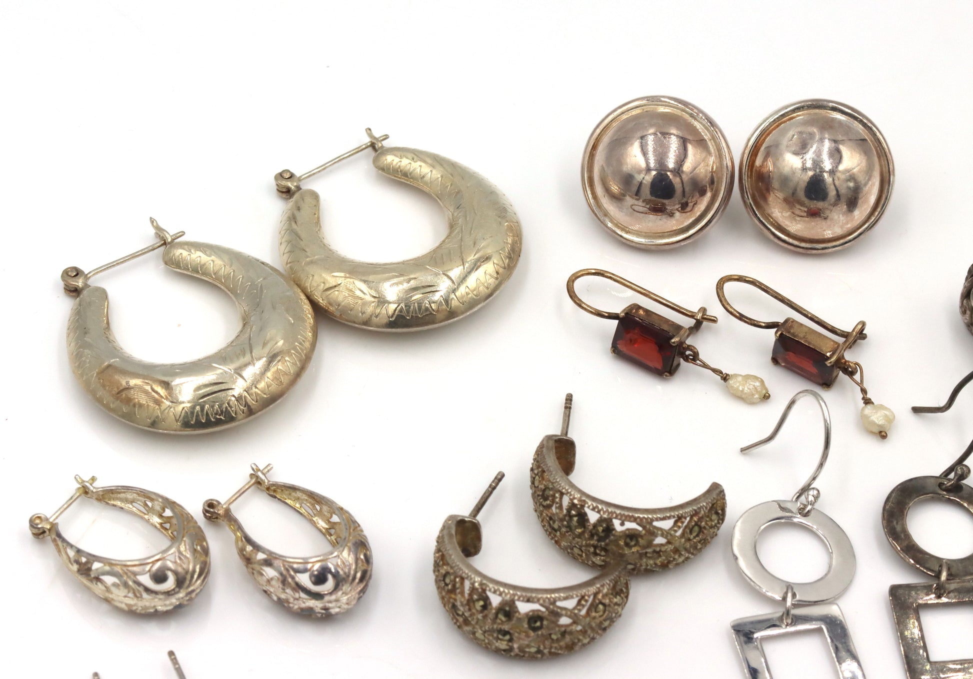 Group lot of Vintage 925 sterling silver earrings