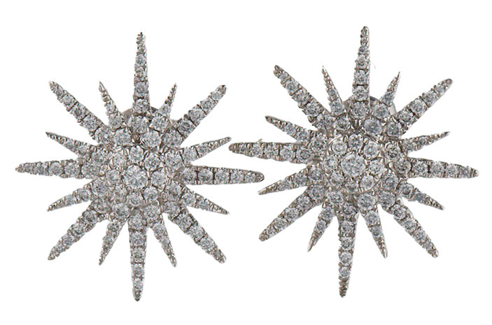 0.77ctw Diamond Starburst Stud Earrings in 18K