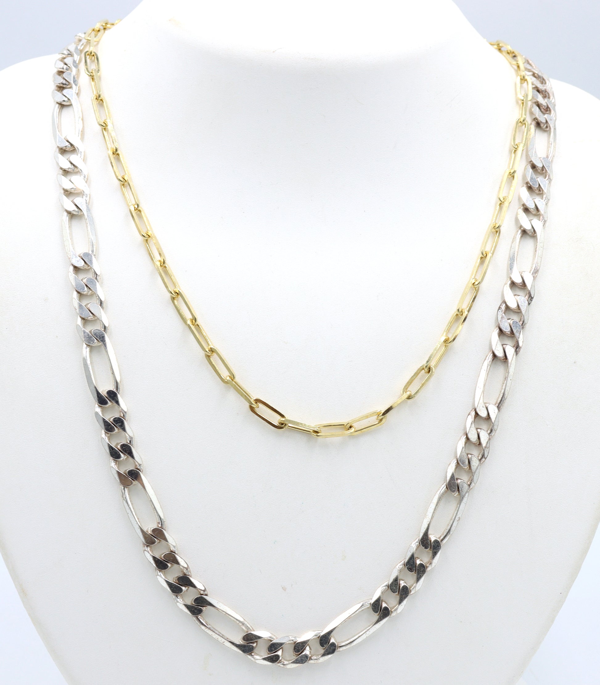 Group lot of 2 Vintage 925 sterling silver chains