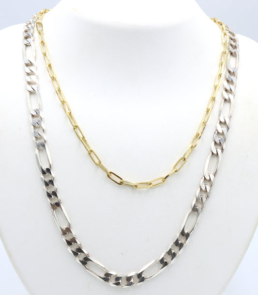 Group lot of 2 Vintage 925 sterling silver chains