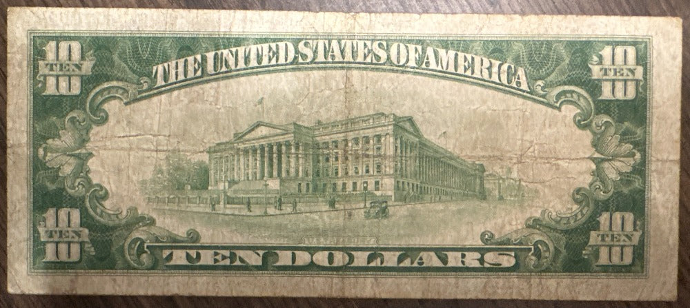 1929 $10 National Bank Note First National Bank of Pittsburgh, Pennsylvania (Charter 252) Series of 