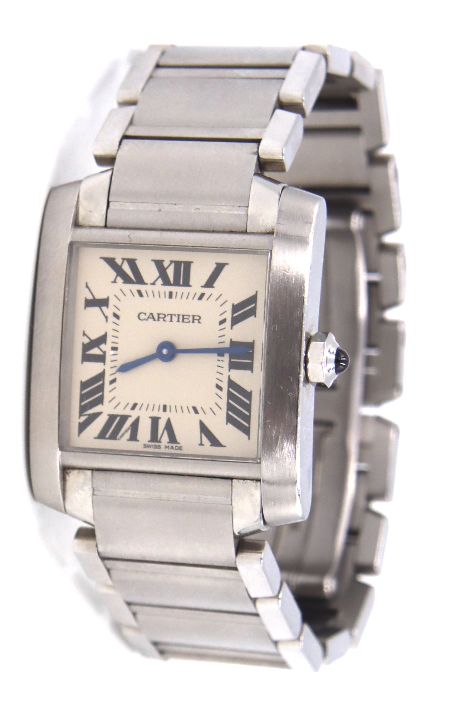 Cartier Tank Fan aise SM stainless steel ladies watch