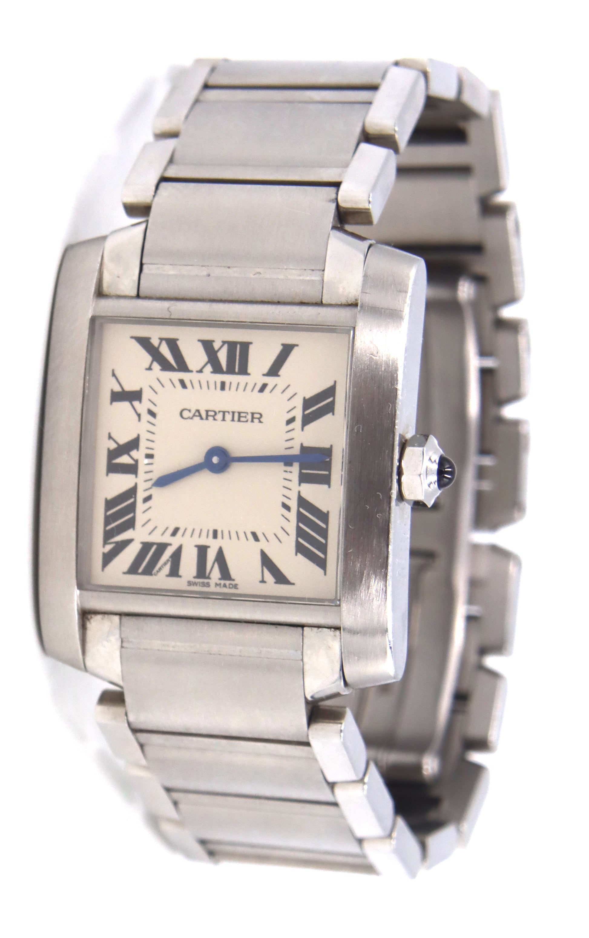 Cartier Tank Fan aise SM stainless steel ladies watch