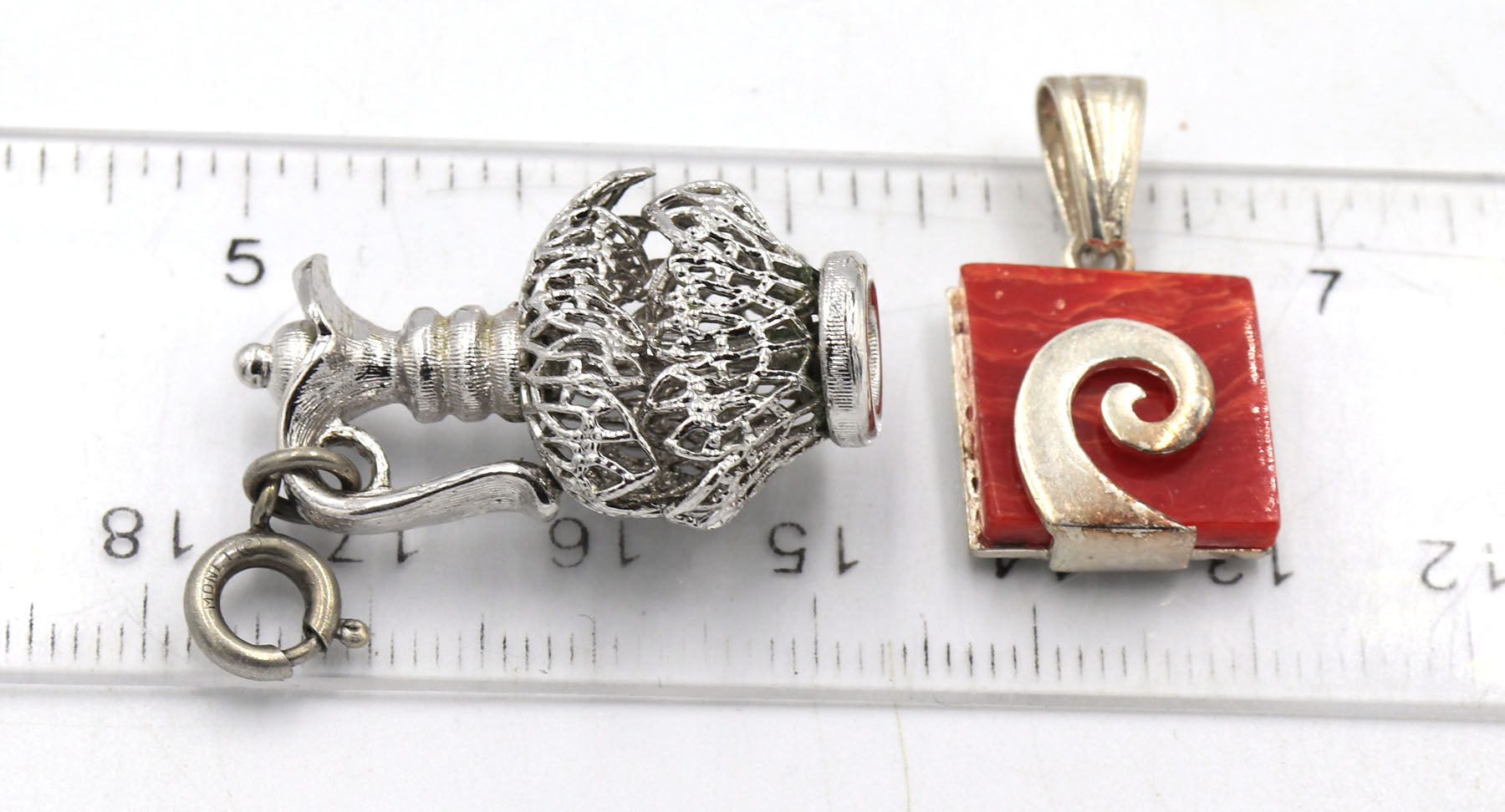 Group lot of Vintage 925 sterling silver pendants