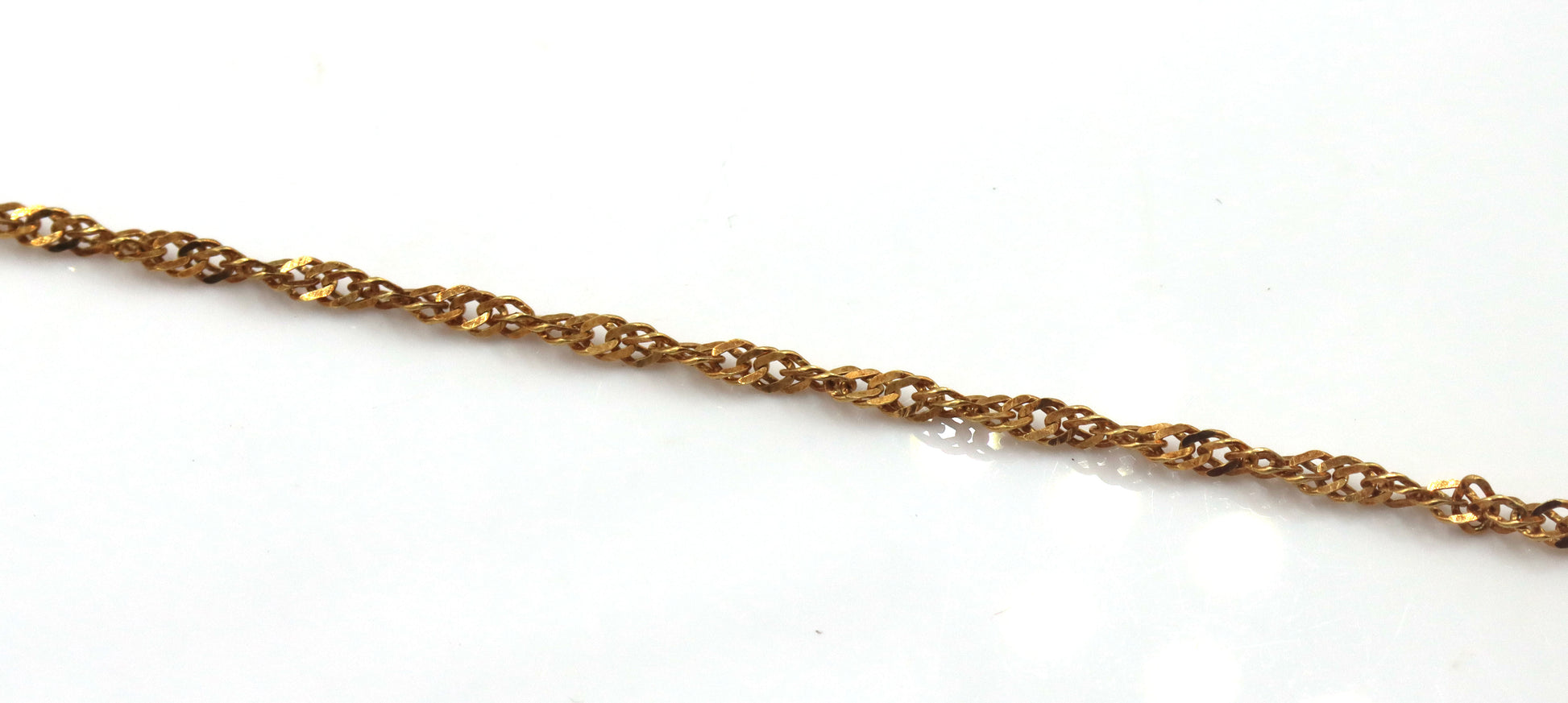 14kt Rose gold rope link anklet