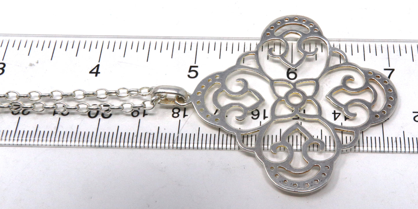 Sterling Silver Pendant on Chain Necklace