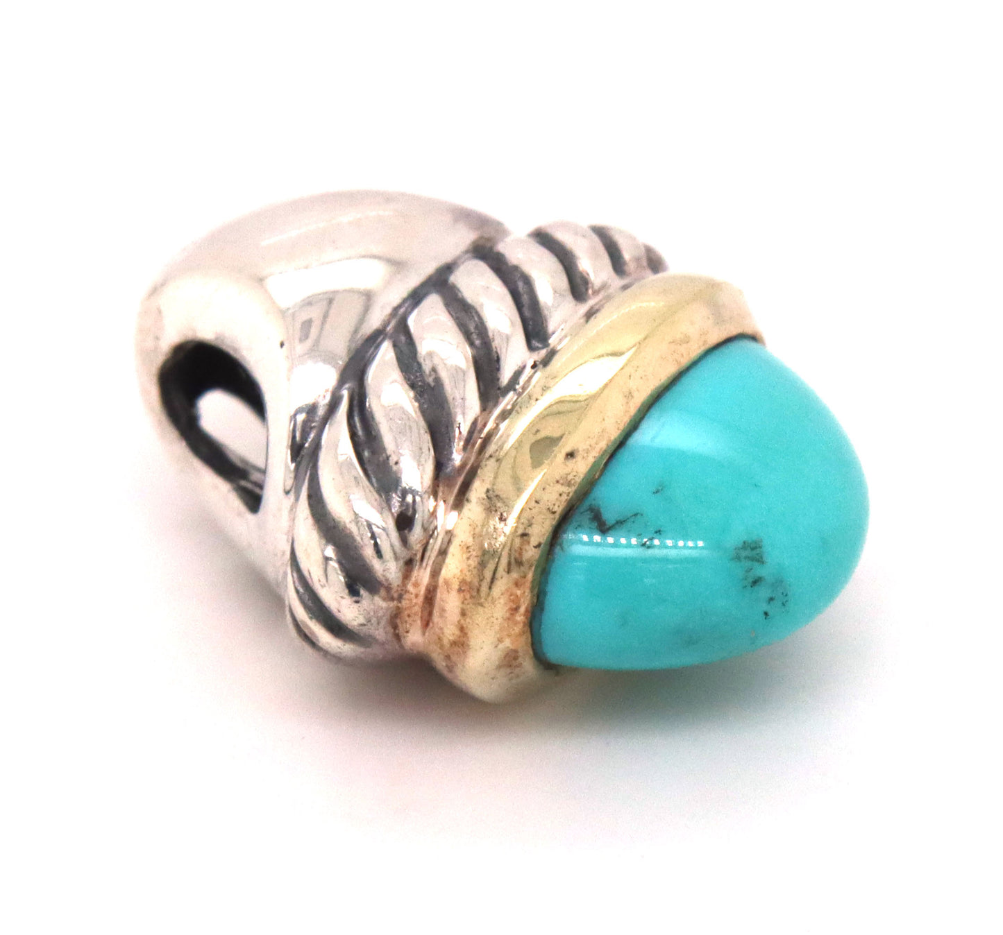 David Yurman Turquoise acorn pendant