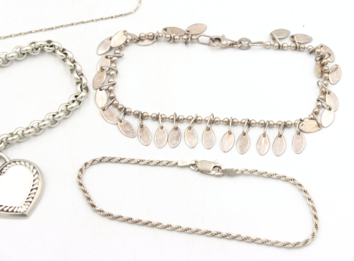 Group lot of 4 Vintage 925 sterling silver necklaces