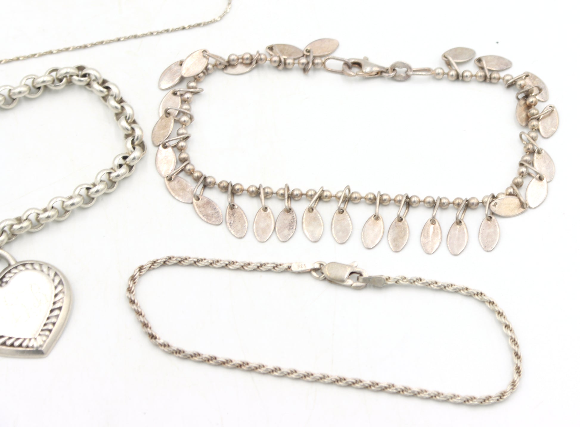 Group lot of 4 Vintage 925 sterling silver necklaces