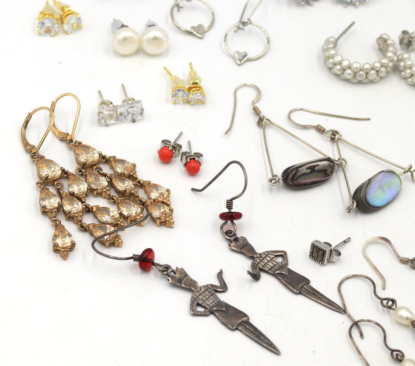 Group lot of Vintage 925 sterling silver earrings