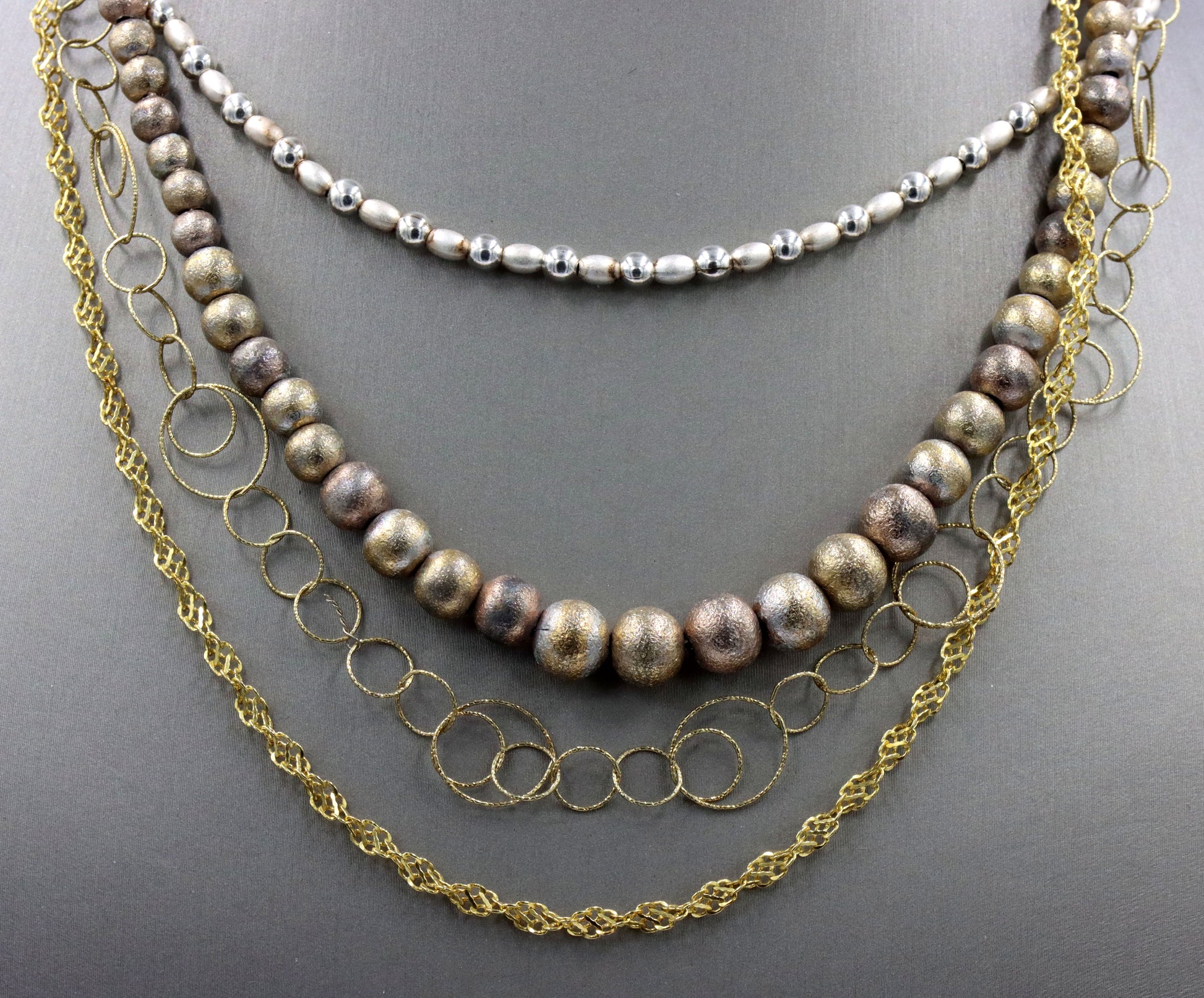Vintage 925 sterling silver group lot of 4 necklaces