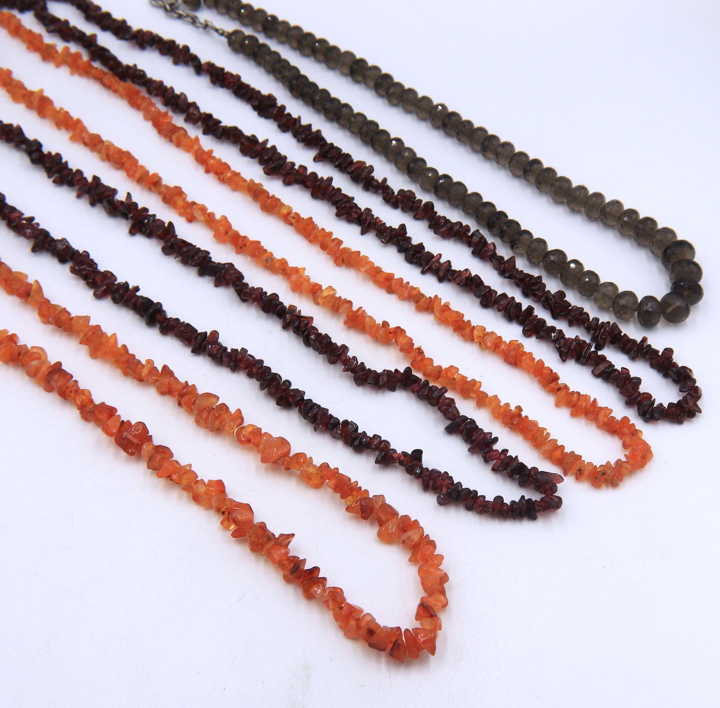 Group lot of 5 gemstone beaded necklaces