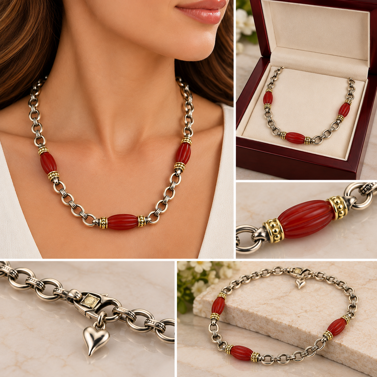 Lagos Caviar Signature Beaded Necklace