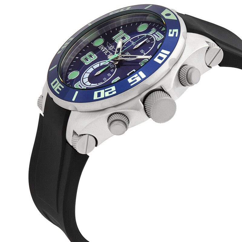 Invicta Pro Diver Chronograph Blue Dial Black Strap Men's Watch