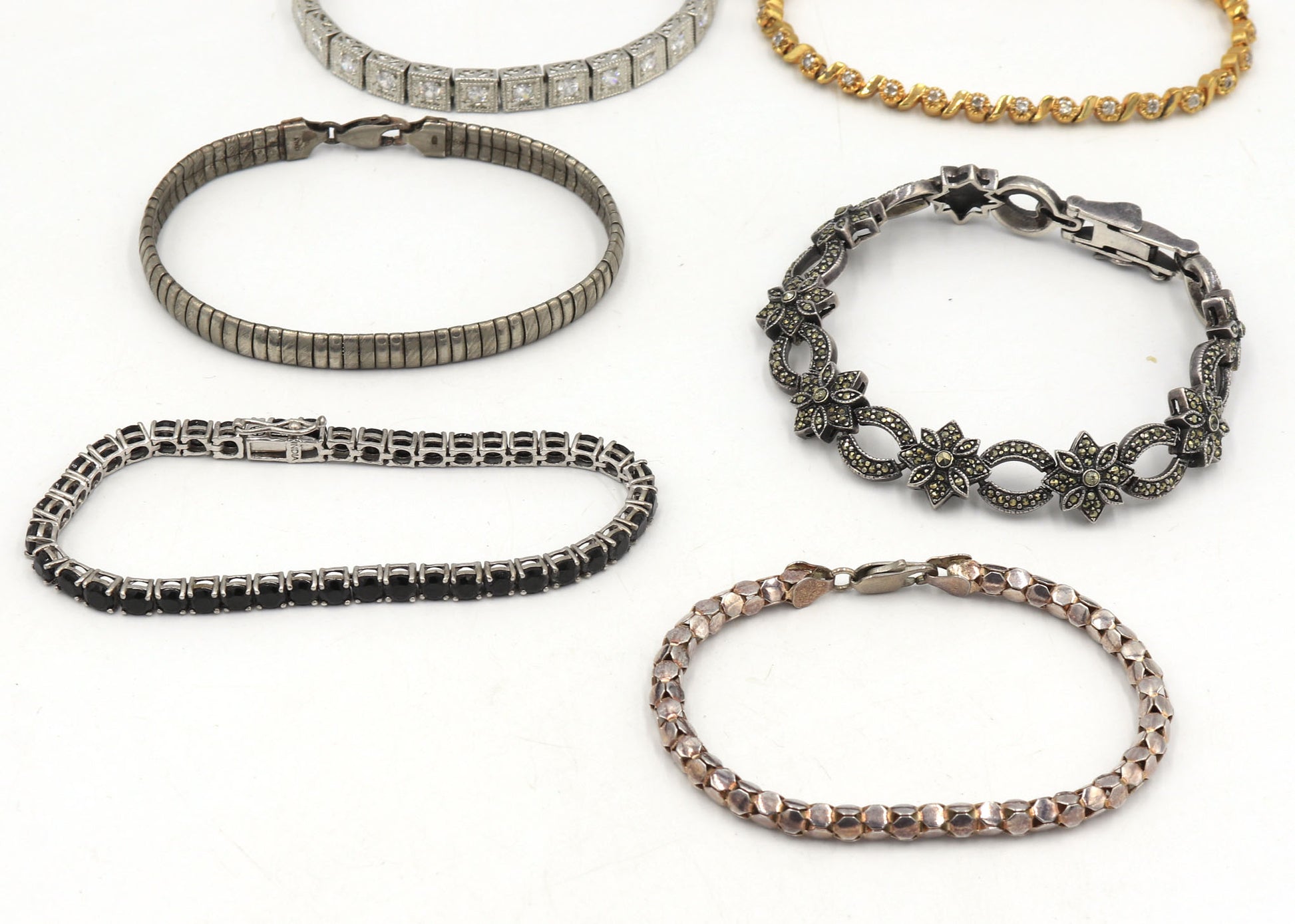 Vintage 925 sterling silver lot of 6 bracelets