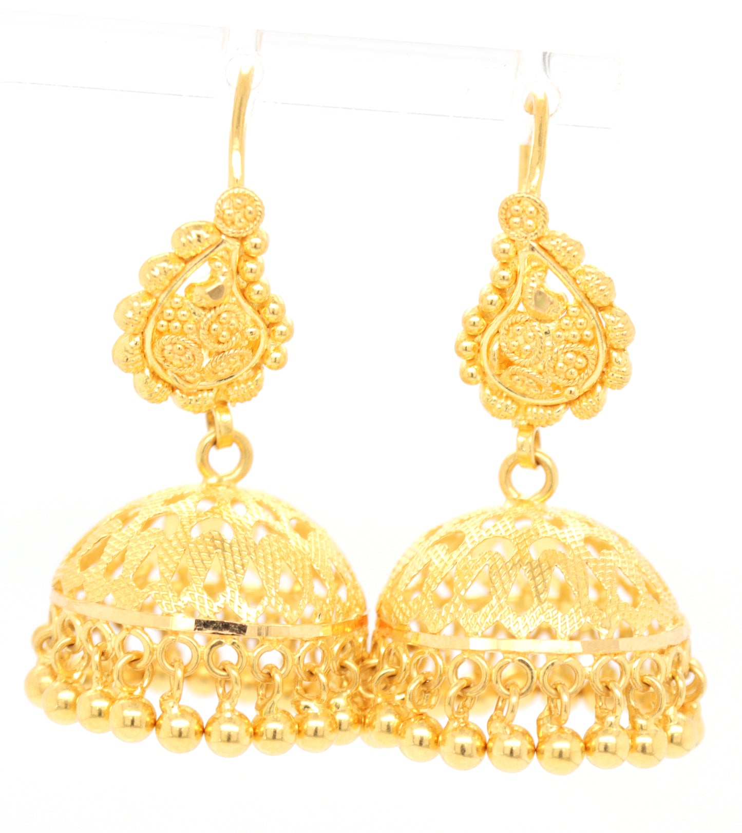 21kt Yellow gold chandelier dangle earrings