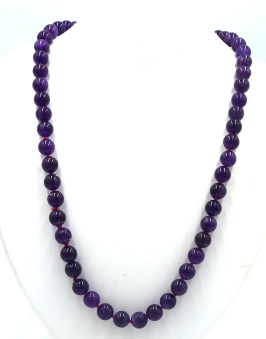 Amethyst beaded necklace