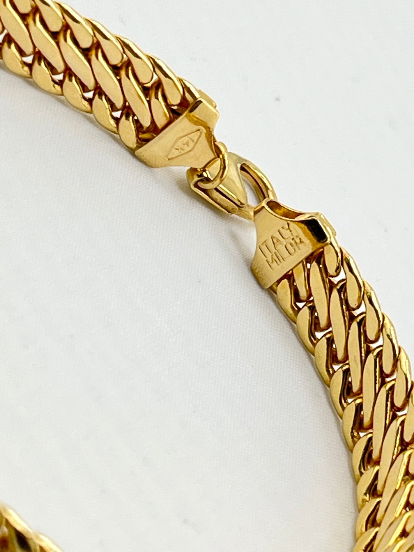 Italian Milor 14KT Yellow Gold 8.5MM Miami Cuban Link Chain Bracelet