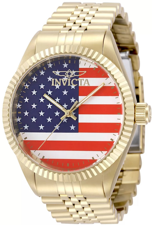 Invicta Men's Specialty Quartz PC21S Red, White, Blue Dial Watch