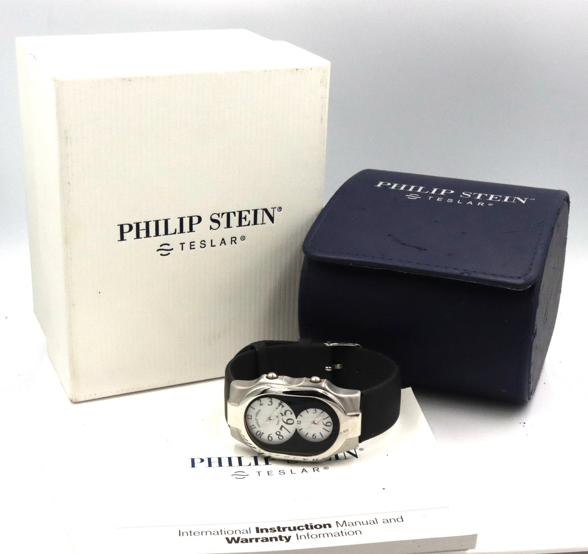 PhillipStein Teslar dual time Analog 32mm watch
